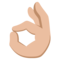 OK Hand - Medium Light emoji on Emojione